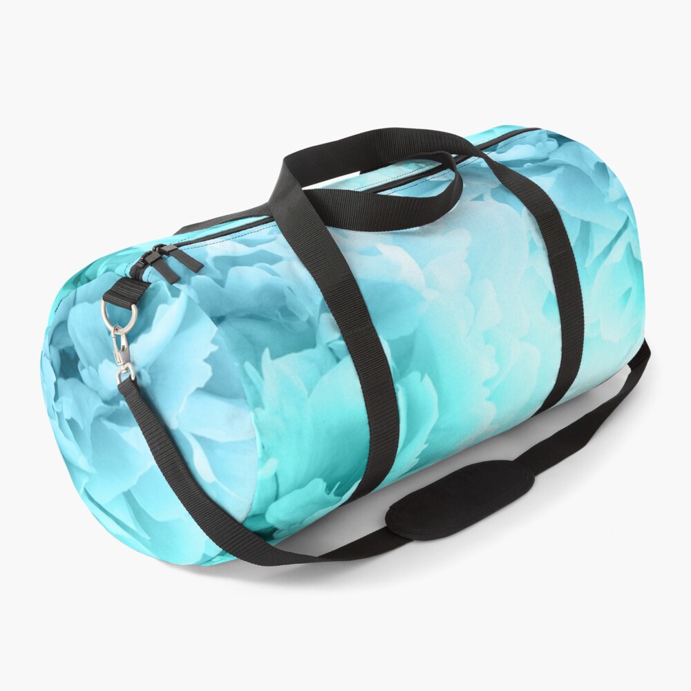 Aqua Blue Ocean Peonies Dream #1 #floral #decor #art Duffle Bag