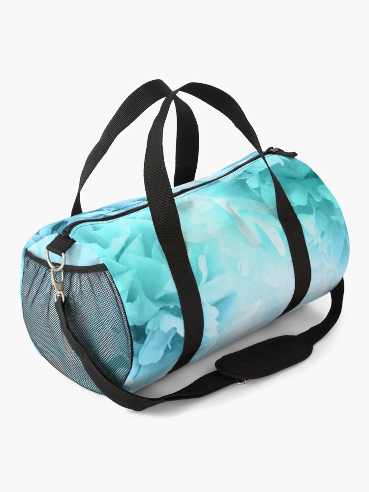 Alternate view of Aqua Blue Ocean Peonies Dream #1 #floral #decor #art Duffle Bag