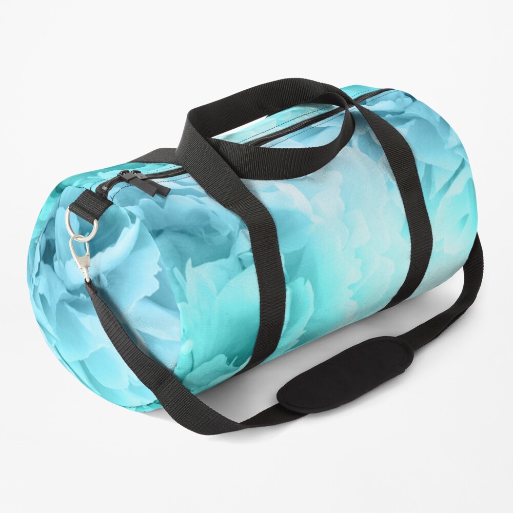 Aqua Blue Ocean Peonies Dream #1 #floral #decor #art Duffle Bag