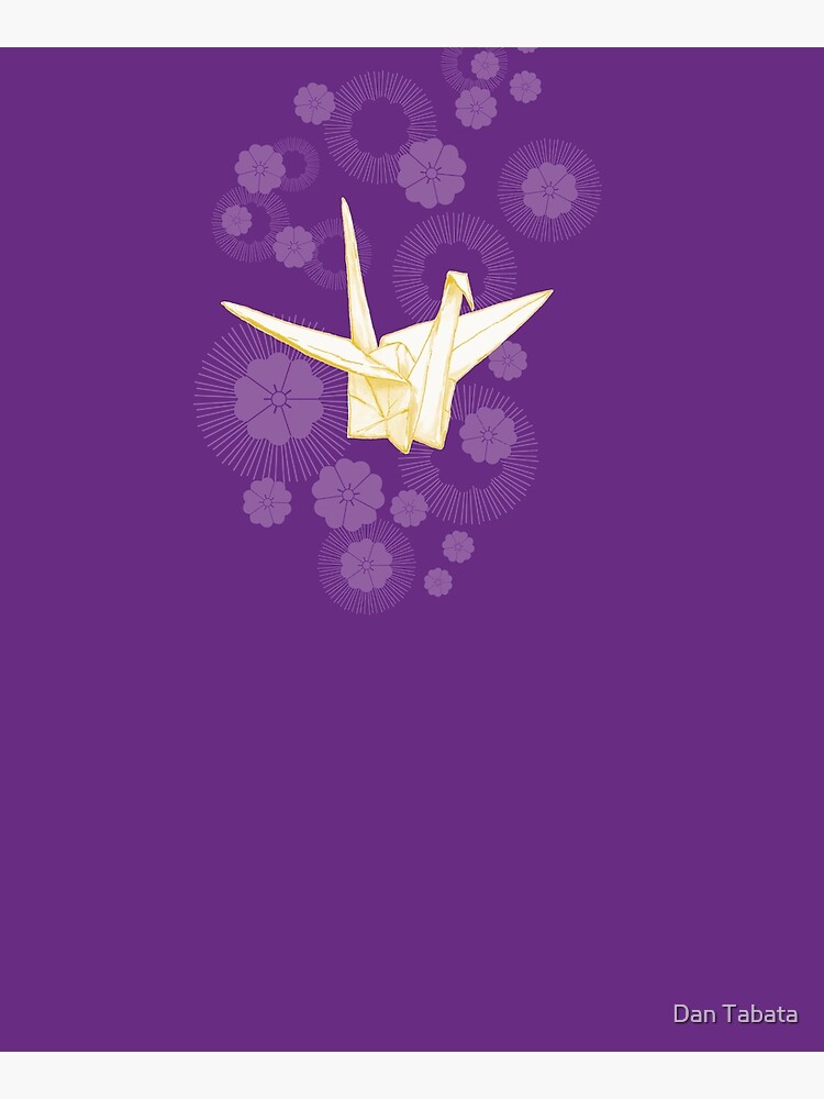 Paper Crane and Cherry Blossoms by dmtab