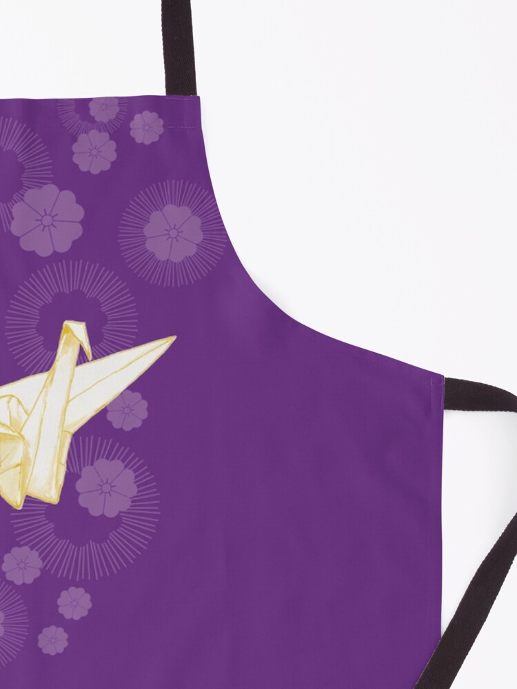 Alternate view of Paper Crane and Cherry Blossoms Apron