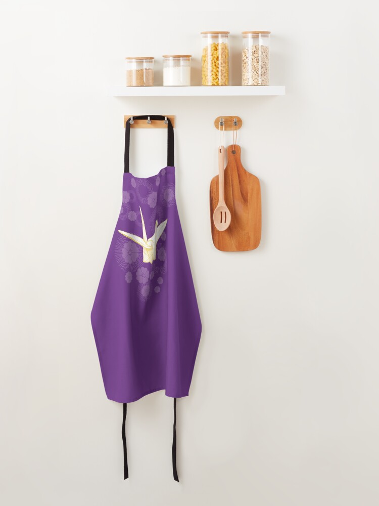 Alternate view of Paper Crane and Cherry Blossoms Apron