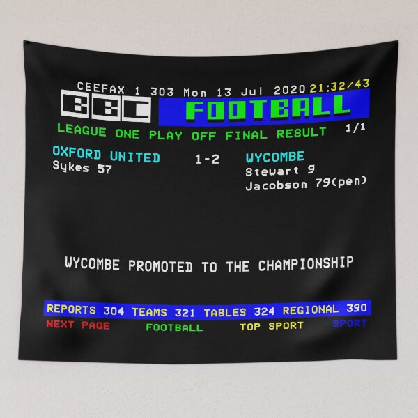 Item preview, Wycombe Wanderers League One Play Off Final 2020 CEEFAX designed and sold by boxoflyrics.