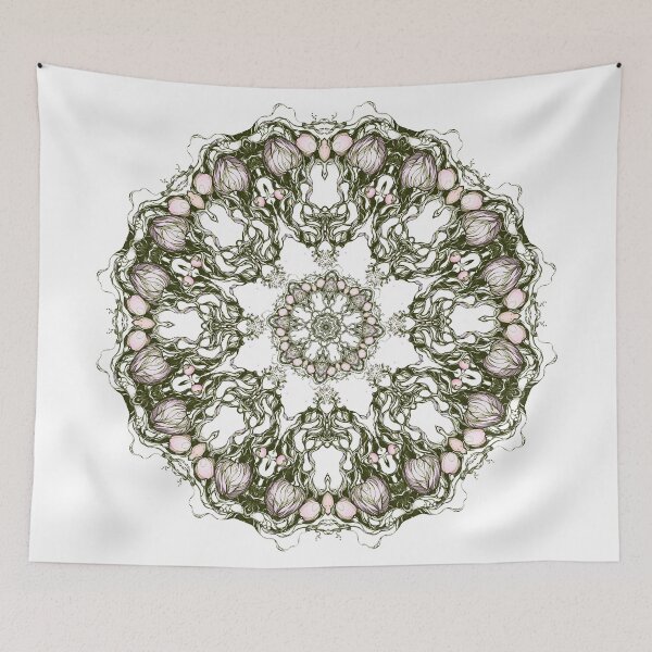 Item preview, Apple garden kaleidoscope mandala.  designed and sold by MandalaFlowerArt.