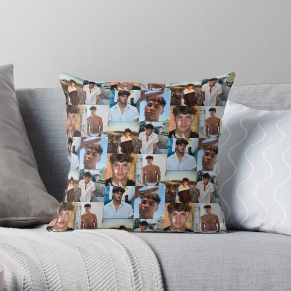 Noah beck collage Throw Pillow