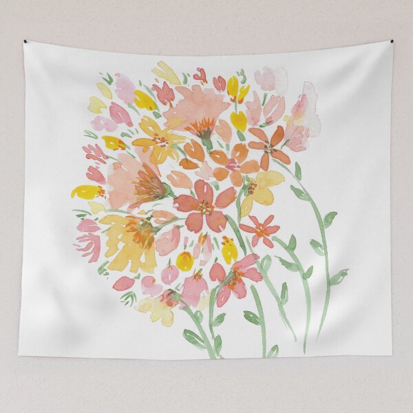 Item preview, Ramo Naranja Flojo Acuarela Floral designed and sold by CheriseMorris.
