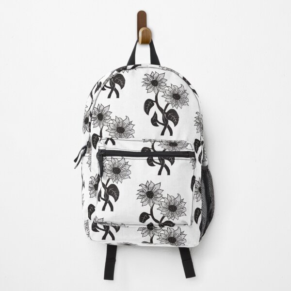 Item preview, Sunflower Greyscale Linoleum Block Print designed and sold by BritW1509.
