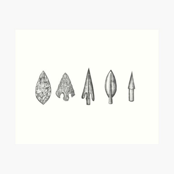Item preview, Ancient Arrowheads historic archery designed and sold by LazyBlackCatArt.