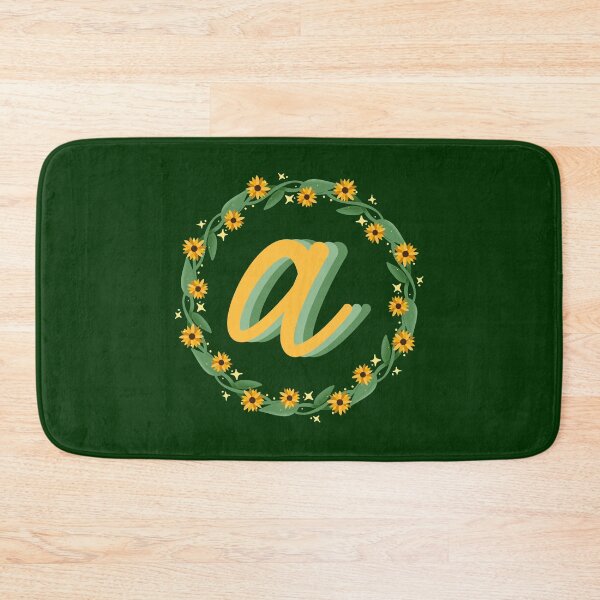 Item preview, Monogram A Sunflower Wreath designed and sold by lulubeeart.