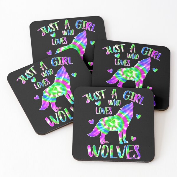Item preview, Just a girl who loves Wolves - Tie dye designed and sold by PrettyPittie Shop.