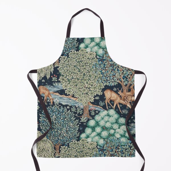 Item preview, FOREST ANIMALS, DEERS BY A BROOK Blue Green Floral designed and sold by BulganLumini.