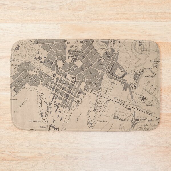 Item preview, Vintage Map of Oslo Norway (1869) designed and sold by BravuraMedia.