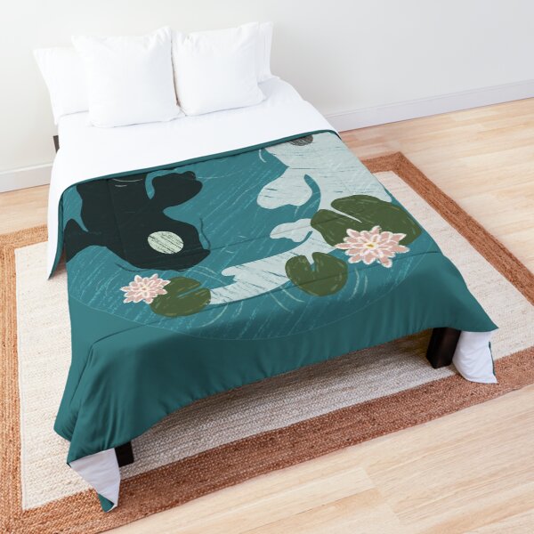 Yin Yang Koi Fish Pond Comforter