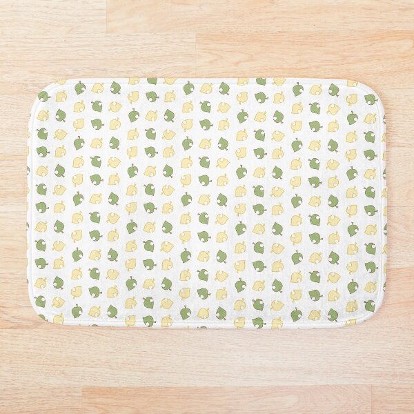 Animal Crossing Leaf Pattern Bath Mat