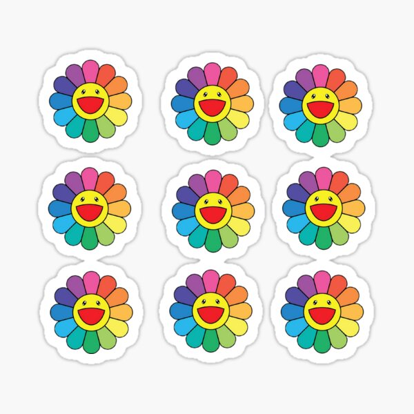 takashi murakami flowers Sticker