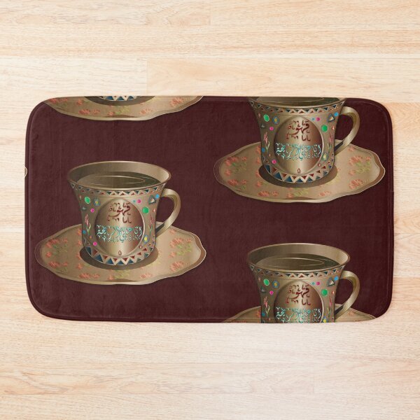 Item preview, Oriental Golden Coffee cup with Arabic litters ( Ana Ala El Raha ) designed and sold by Nobiya.
