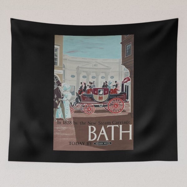 Artikelvorschau, Eisenbahn Plakat Bath entworfen und verkauft von stickart-marek.