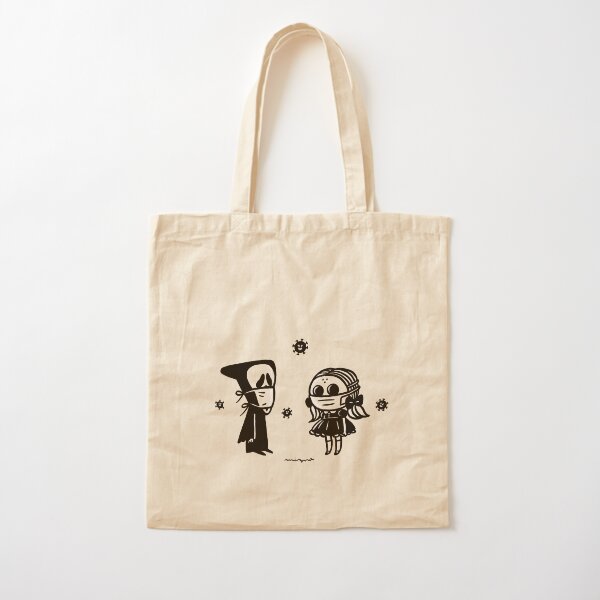 mask on mask Cotton Tote Bag