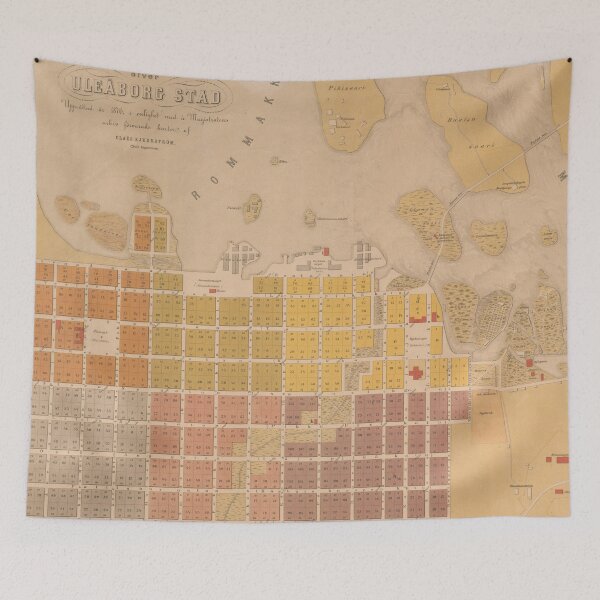 Item preview, Vintage Map of Oulu Finland (1876) designed and sold by BravuraMedia.