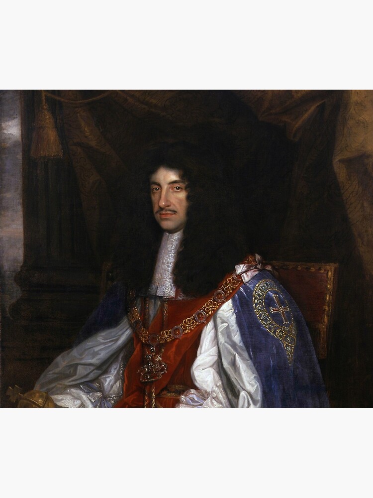 Charles II in Garter Robes - John Michael Wright - Circa 1660 by warishellstore
