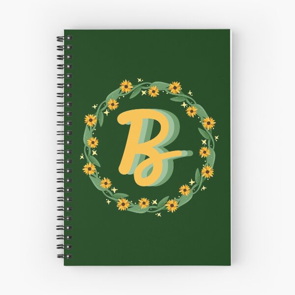 Item preview, Monogram B Sunflower Wreath designed and sold by lulubeeart.