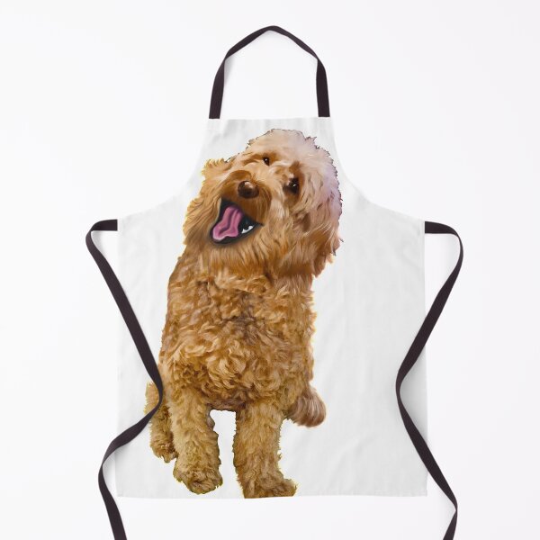 Item preview, Cavapoo kisses ! Cute Cavapoo Cavoodle puppy dog with open mouth and tongue out - cavalier king charles spaniel poodle, puppy love designed and sold by Artonmytee.