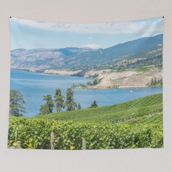 Item preview, Summer View of Vineyards and Okanagan Lake designed and sold by Amy Mitchell.