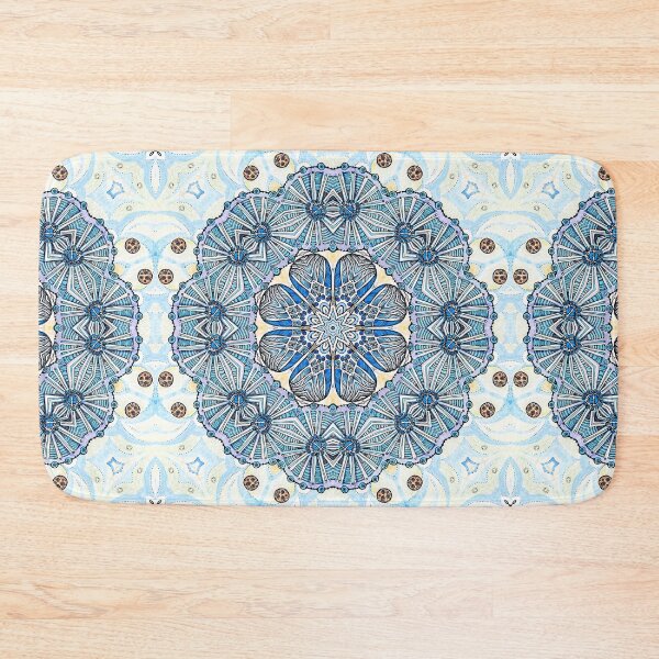 Item preview, Blue Ice Fllowers Mandala Kaleidoscope designed and sold by MandalaFlowerArt.