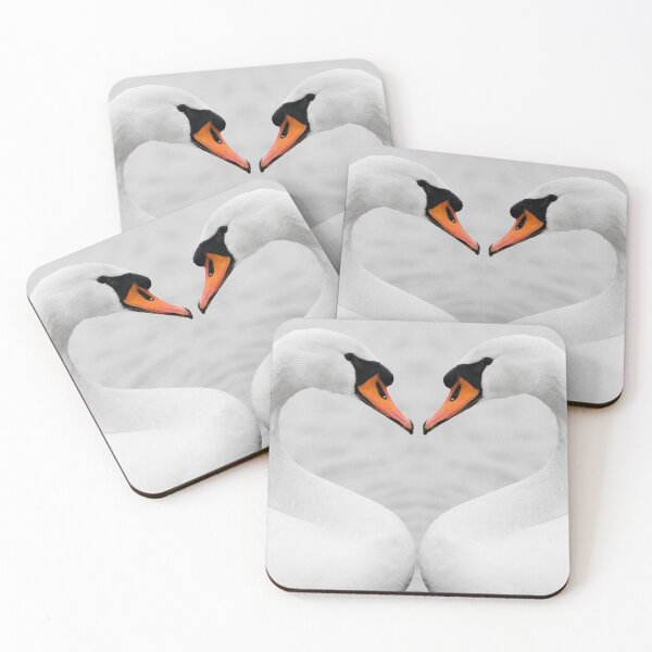 Item preview, two white swans in love in heart shape designed and sold by Nikoleta Vukovic.