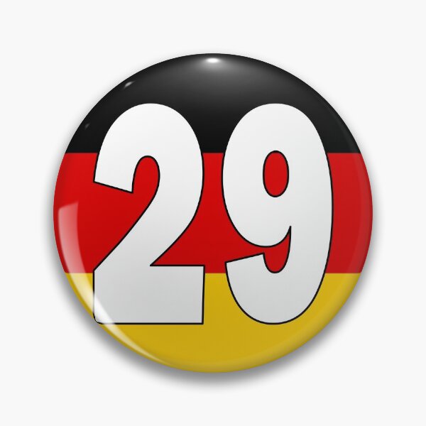 Item preview, Number 29 with Germany flag on the background designed and sold by AllShirts21.