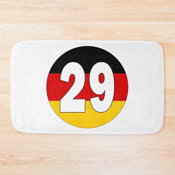 Item preview, Number 29 with Germany flag on the background designed and sold by AllShirts21.