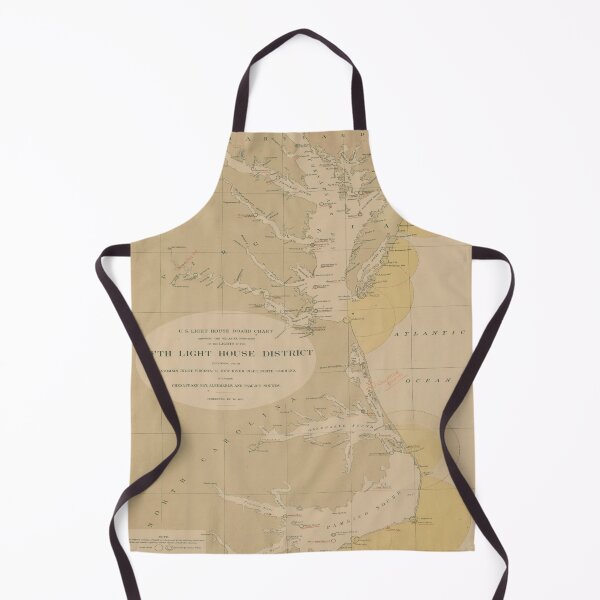 Item preview, Vintage Outer Banks & Chesapeake Bay Lighthouse Map (1872) designed and sold by BravuraMedia.