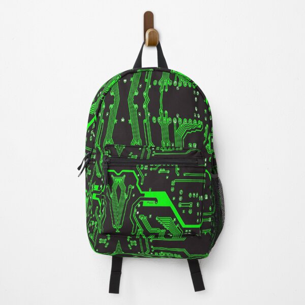 Item preview, Green and black circuit board symmetrical pattern as abstract technology background.  designed and sold by IaroslavB.