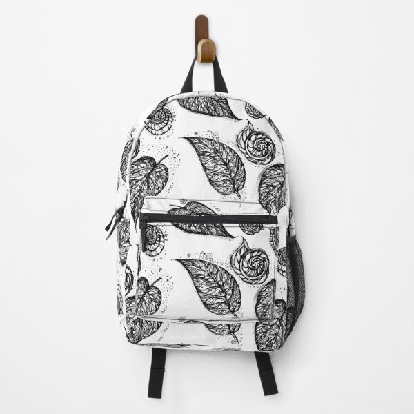 Item preview, Winter leaf Black and White designed and sold by MandalaFlowerArt.
