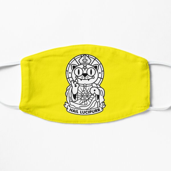 Hail Lucipurr (Black & White) Flat Mask