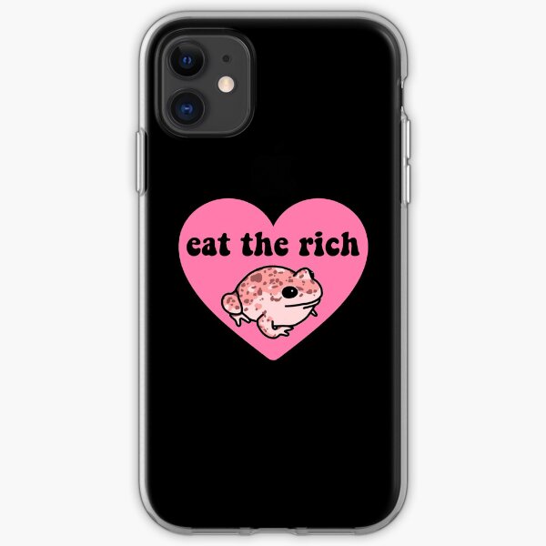Eat The Rich Frog iPhone Soft Case