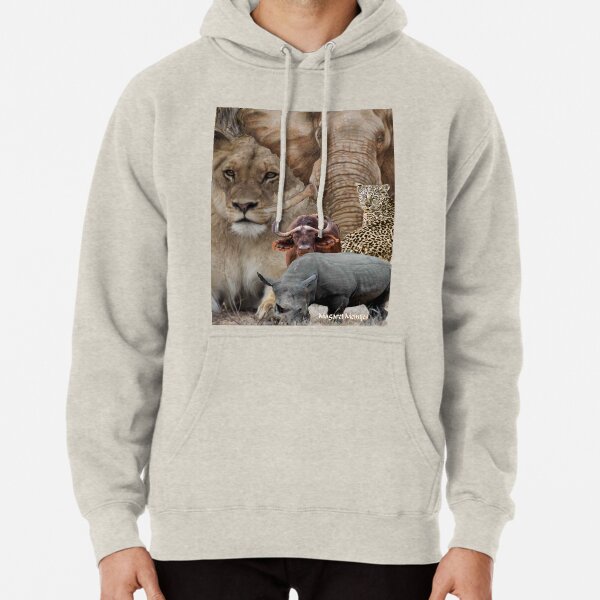 A "BIG 5" TEESHIRT DESIGN, ALL THE WAY FROM AFRICA ! Pullover Hoodie