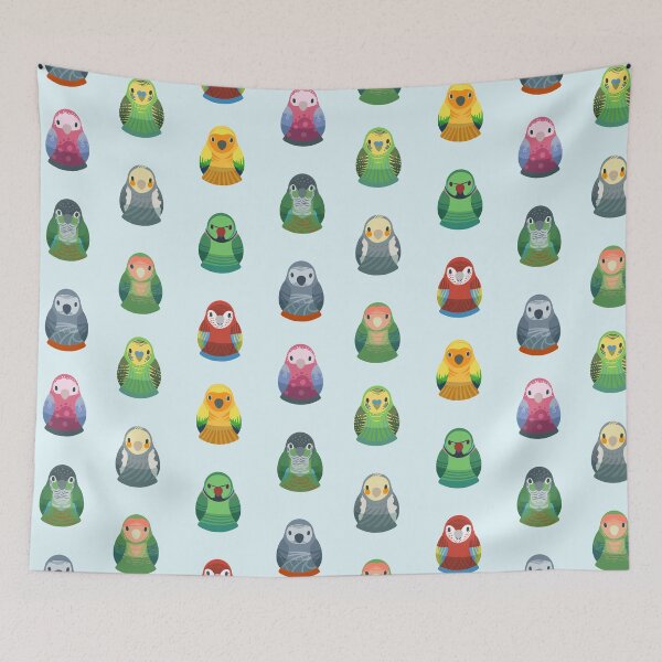 Item preview, Parrot Nesting Doll Pattern designed and sold by KeesKiwi.