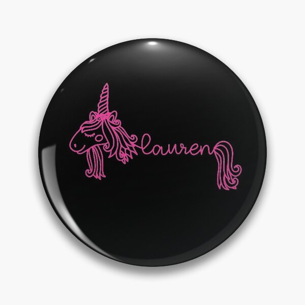 Item preview, Lauren Pink Unicorn Personalized Girl Name designed and sold by JaneApril.
