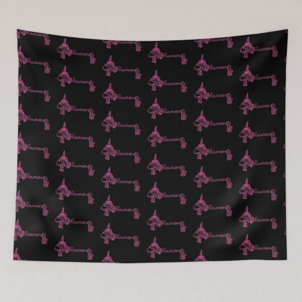 Item preview, Lauren Pink Unicorn Personalized Girl Name designed and sold by JaneApril.