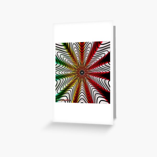 Spearmint Swirl Iray v1 Shadow Illusion Greeting Card