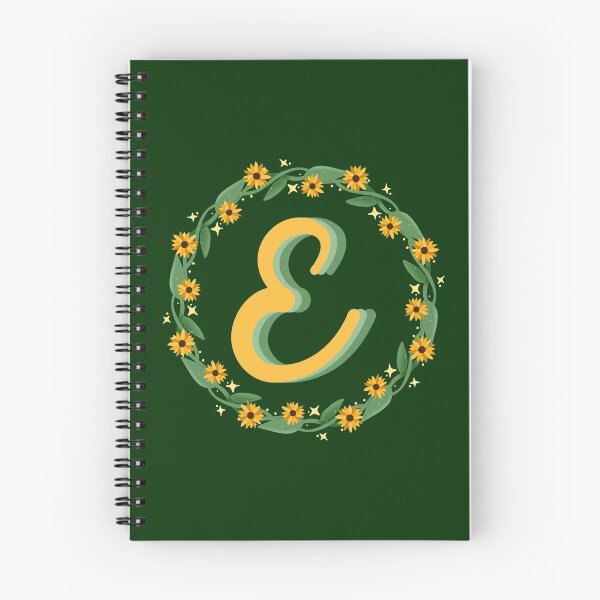 Item preview, Monogram E Sunflower Wreath designed and sold by lulubeeart.