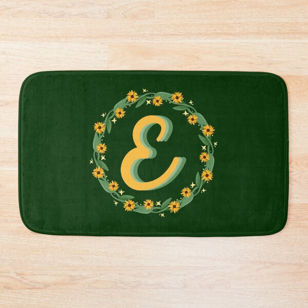 Item preview, Monogram E Sunflower Wreath designed and sold by lulubeeart.