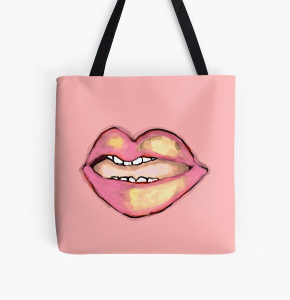 La boca: ahhh Bolsa estampada de tela