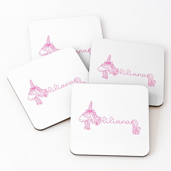 Item preview, Liliana Pink Unicorn Personalized Girl Name designed and sold by JaneApril.
