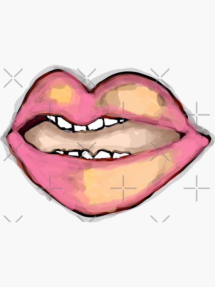 Thumbnail 3 of 3, Sticker, The Mouth : Ahhh designed and sold by Arema Arega.