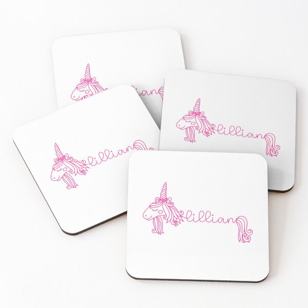 Item preview, Lillian Pink Unicorn Personalized Girl Name designed and sold by JaneApril.