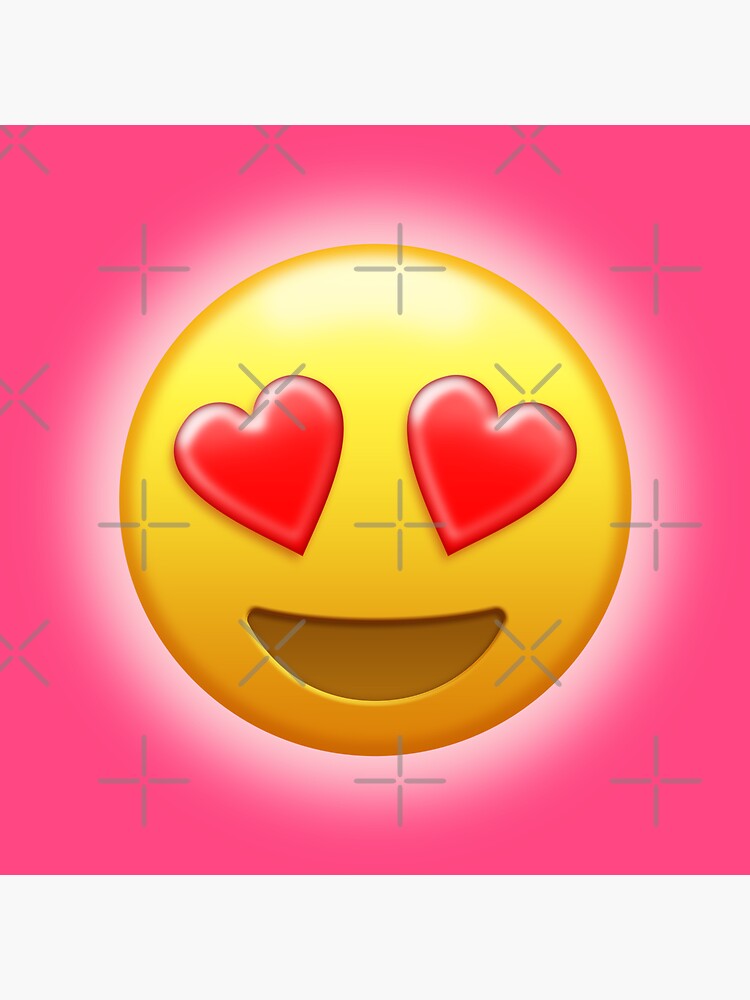 "Smiling Face with HeartEyes Emoji Pop Art" Sticker by williamcuccio