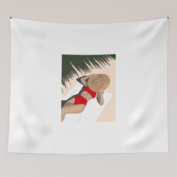 Item preview, Tanning at the Beach Illustration designed and sold by pgmdesigns.