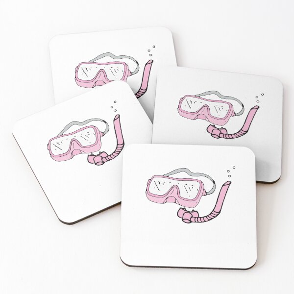 Item preview, pink mask and snorkel sticker designed and sold by Abbygcarter.